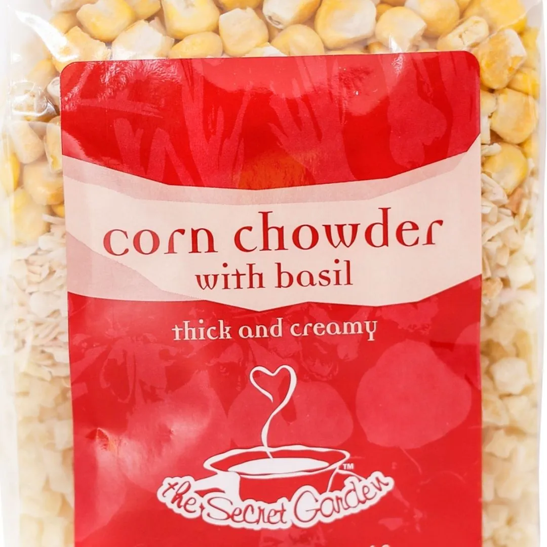 Corn Chowder with basil