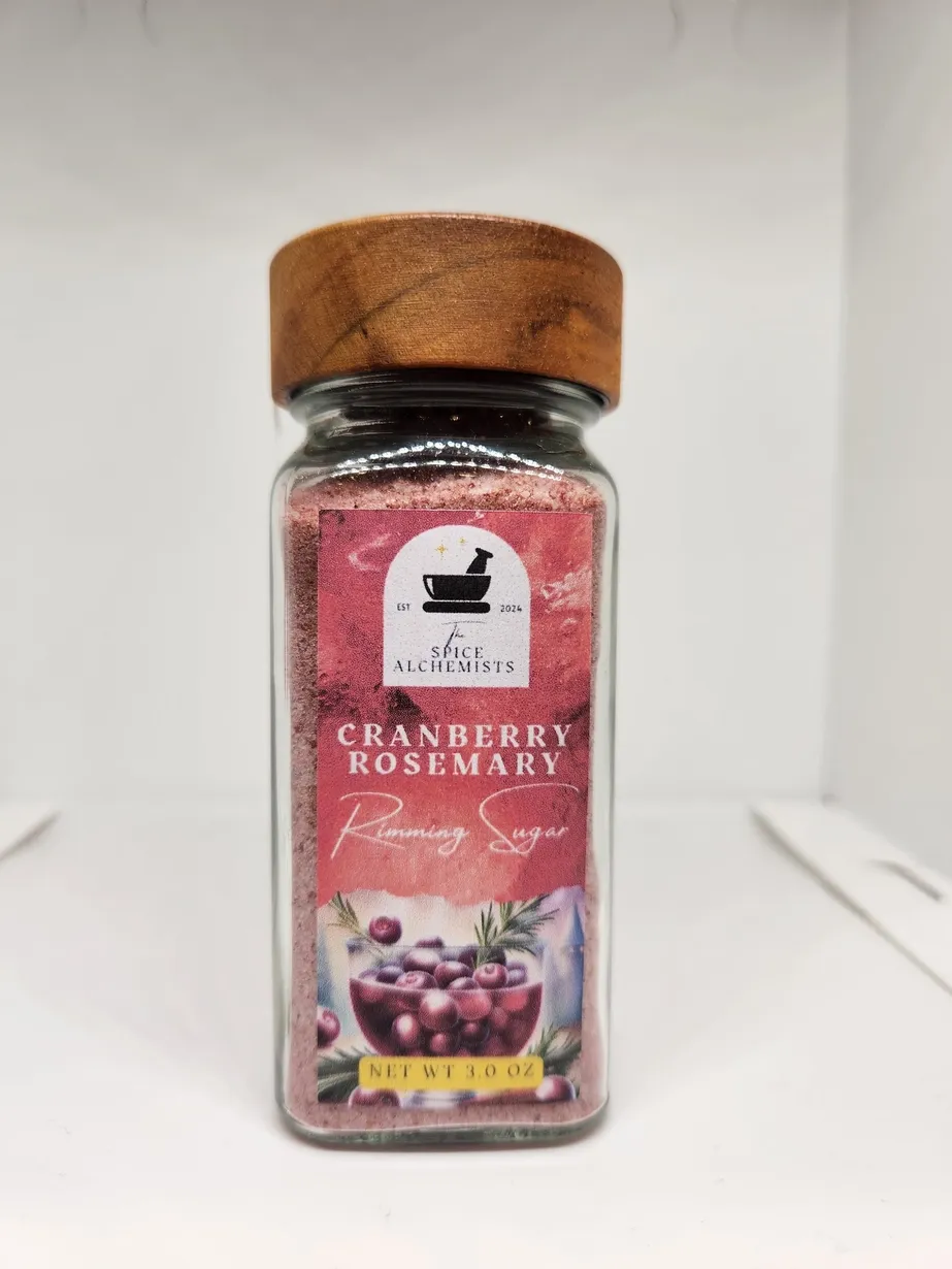 Cranberry Rosemary Rimming Sugar