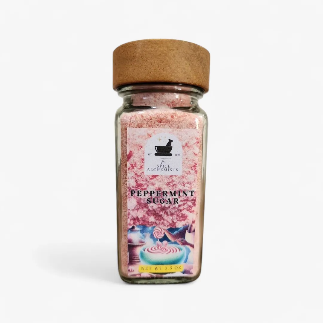 Peppermint Finishing Sugar - 3.5 oz Jar