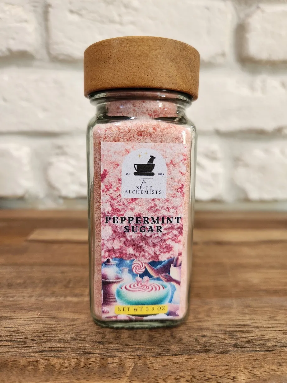 Peppermint Finishing Sugar - 3.5 oz Jar