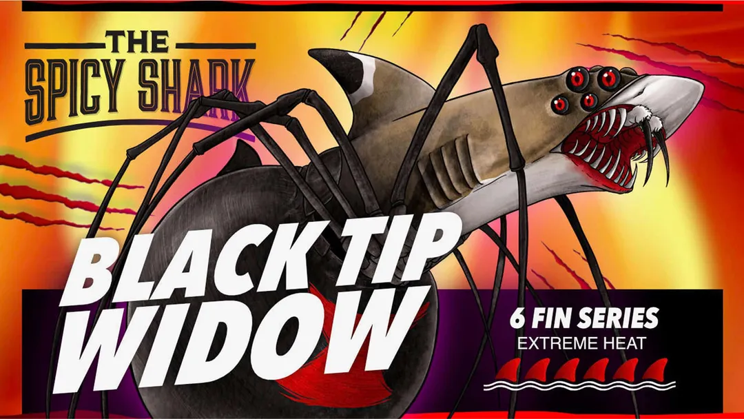 6 Fin Series Blacktip Widow Hot Sauce (Extreme Heat, 5oz)