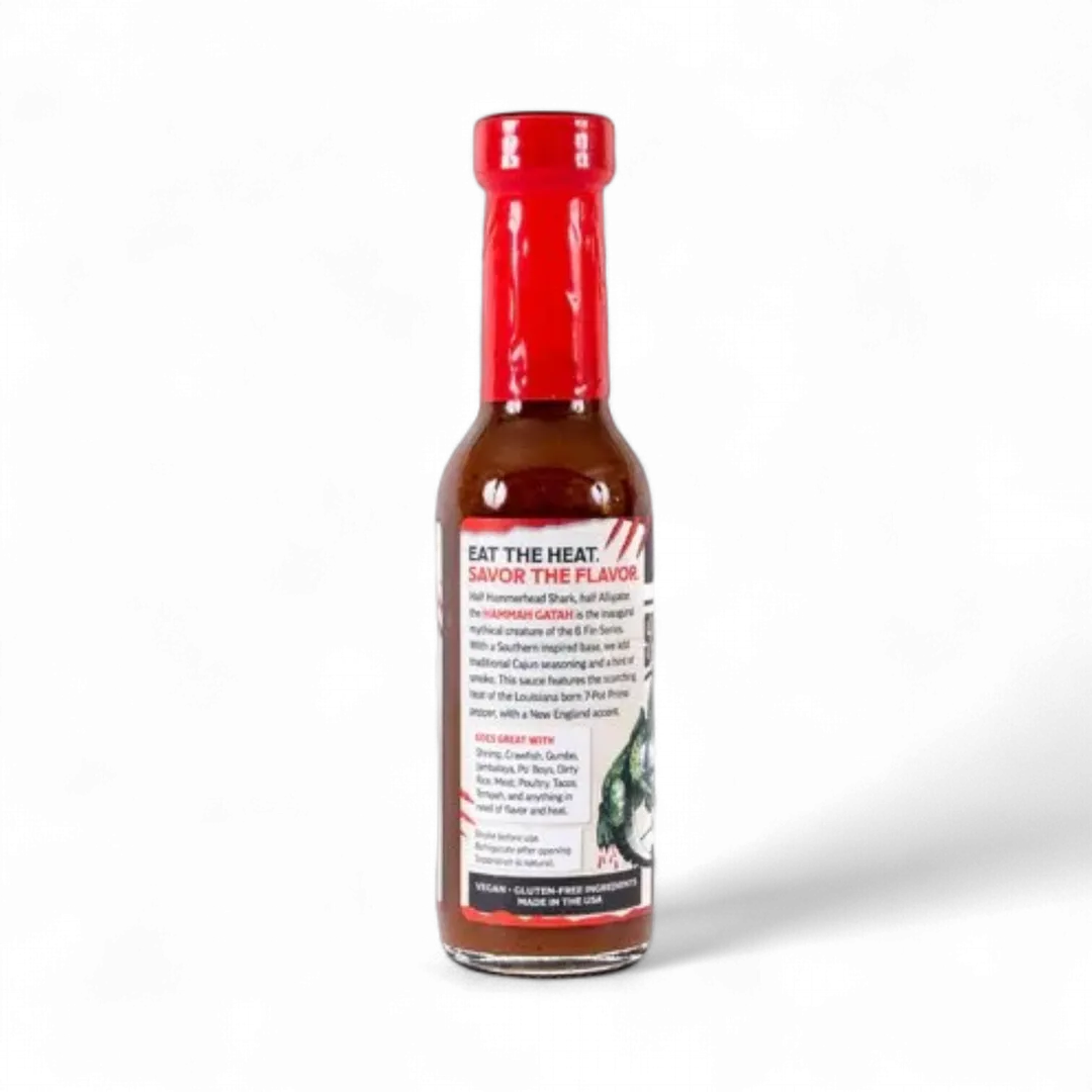 6 Fin Series Hammah Gatah Hot Sauce (5oz, Extreme Heat)