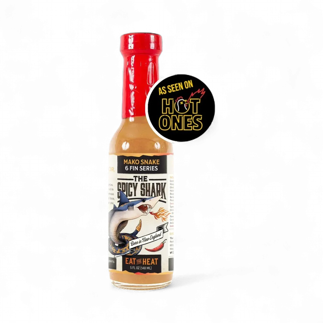 6 Fin Series Mako Snake Hot Sauce (Extreme Heat, 5oz)