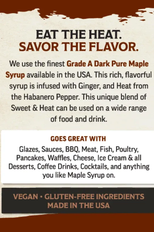 Hot Maple Syrup (Medium Heat, 8oz)