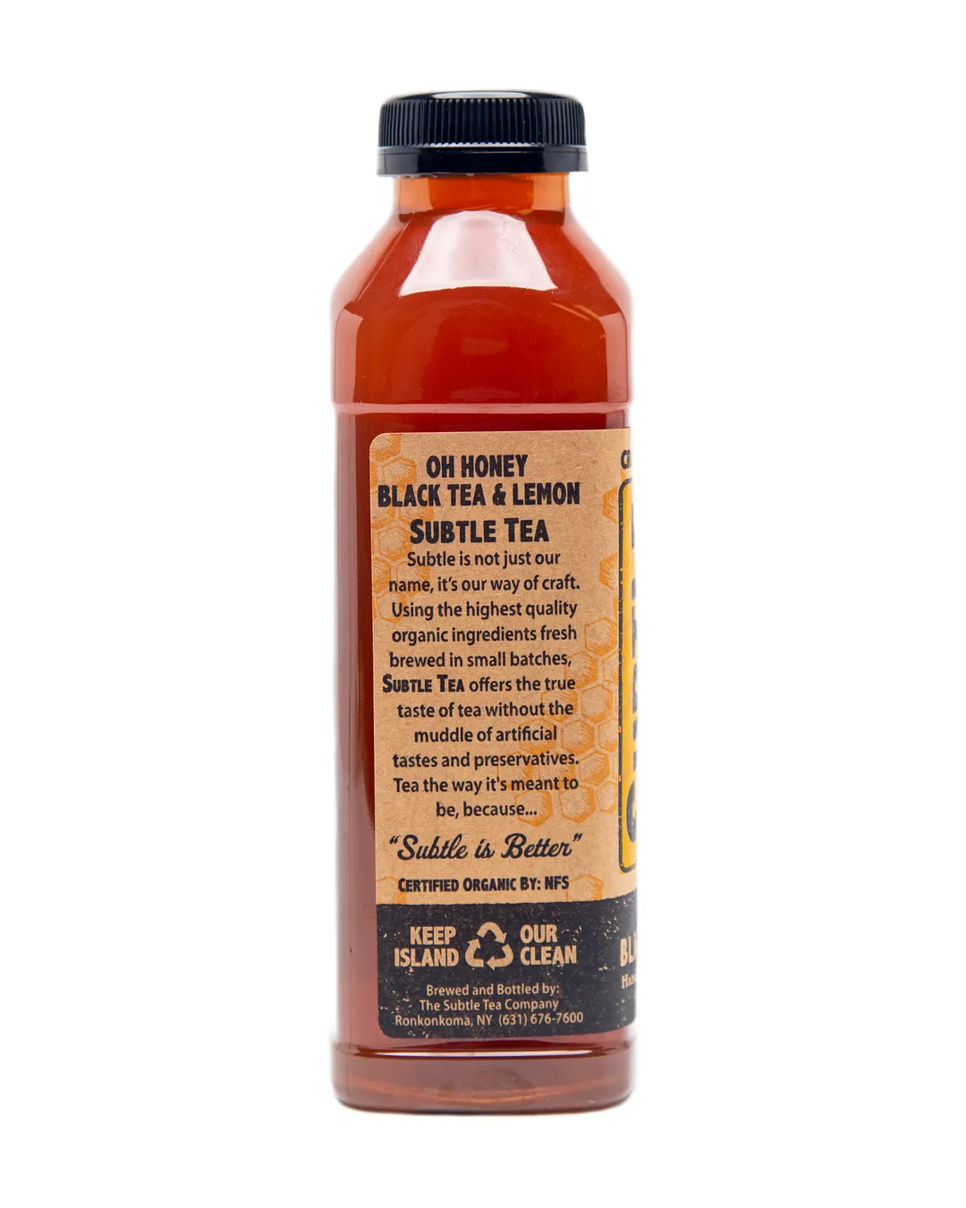 Subtle Tea Oh Honey - Black - 16 oz - Case (12 Bottles)