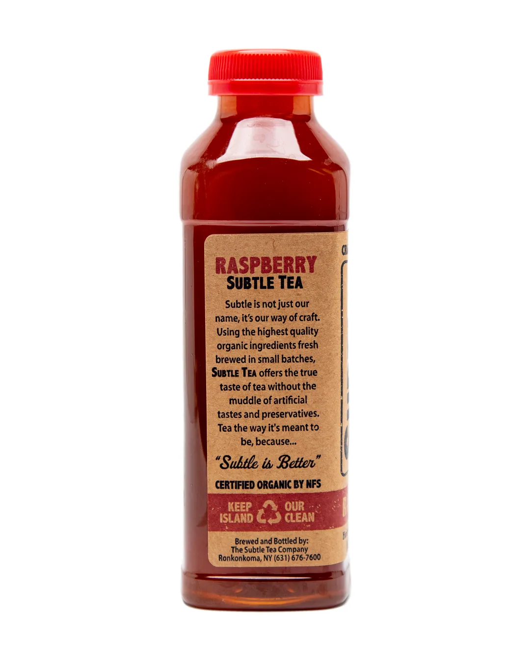 Subtle Tea Raspberry - 16 oz. - Case (12 Bottles)