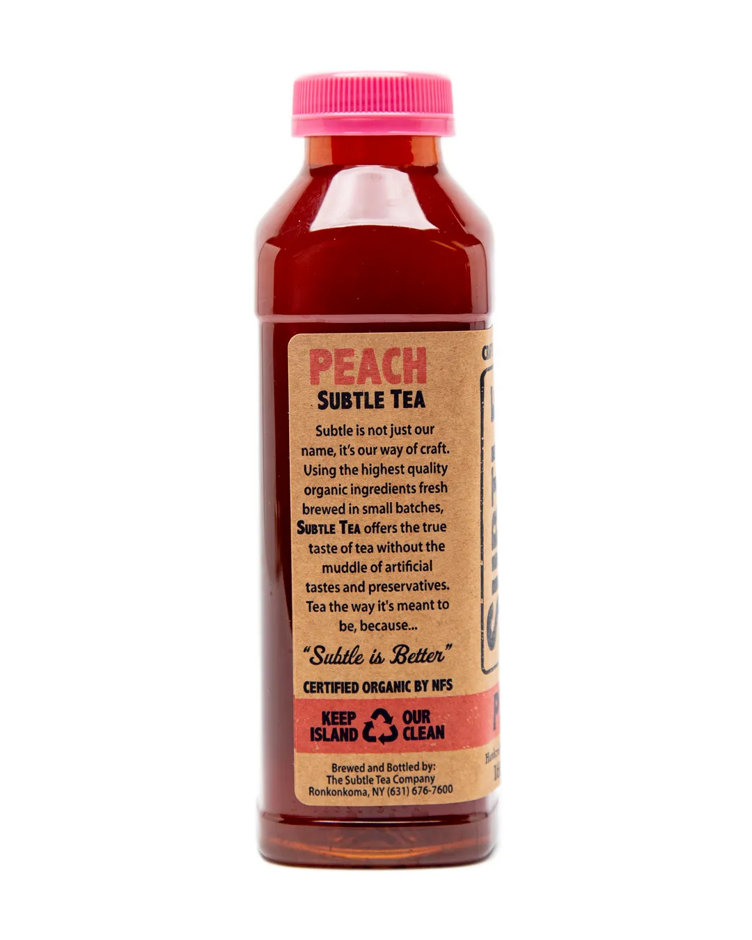 Subtle Tea Peach - 16 oz. - Case (12 Bottles)