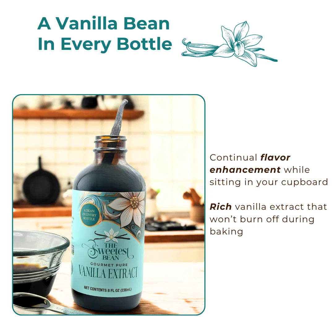 8 Fl. oz. Single-Origin Gourmet Pure Vanilla Extract 