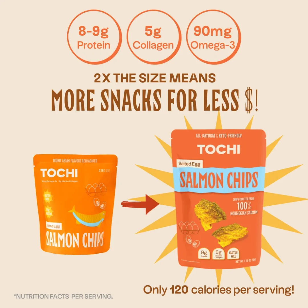 Salmon Chips Salted Egg *New Size* 50g