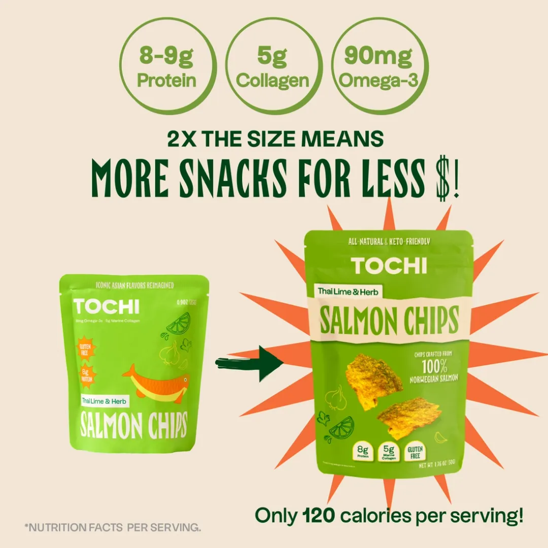 Salmon Chips Thai Lime *New Size* 50g