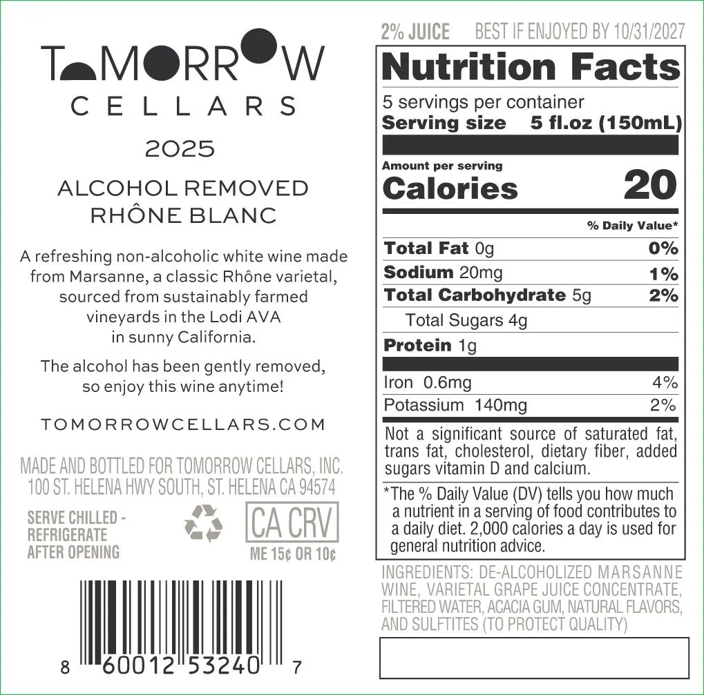 Tomorrow Cellars Whites Mixed Case (6 of each) 