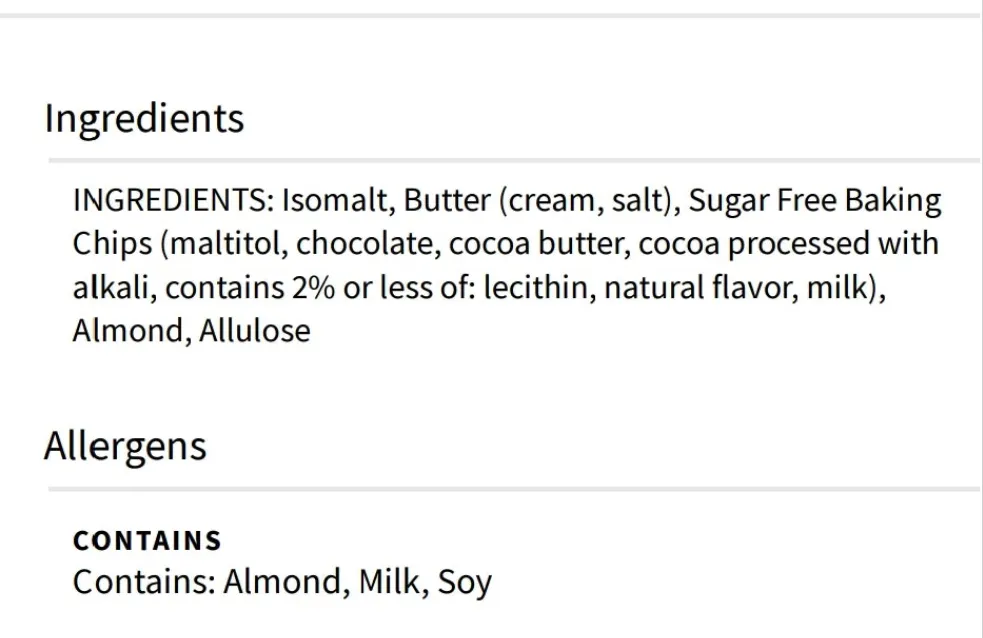 Sugar Free Milk Chocolate Almond Toffee