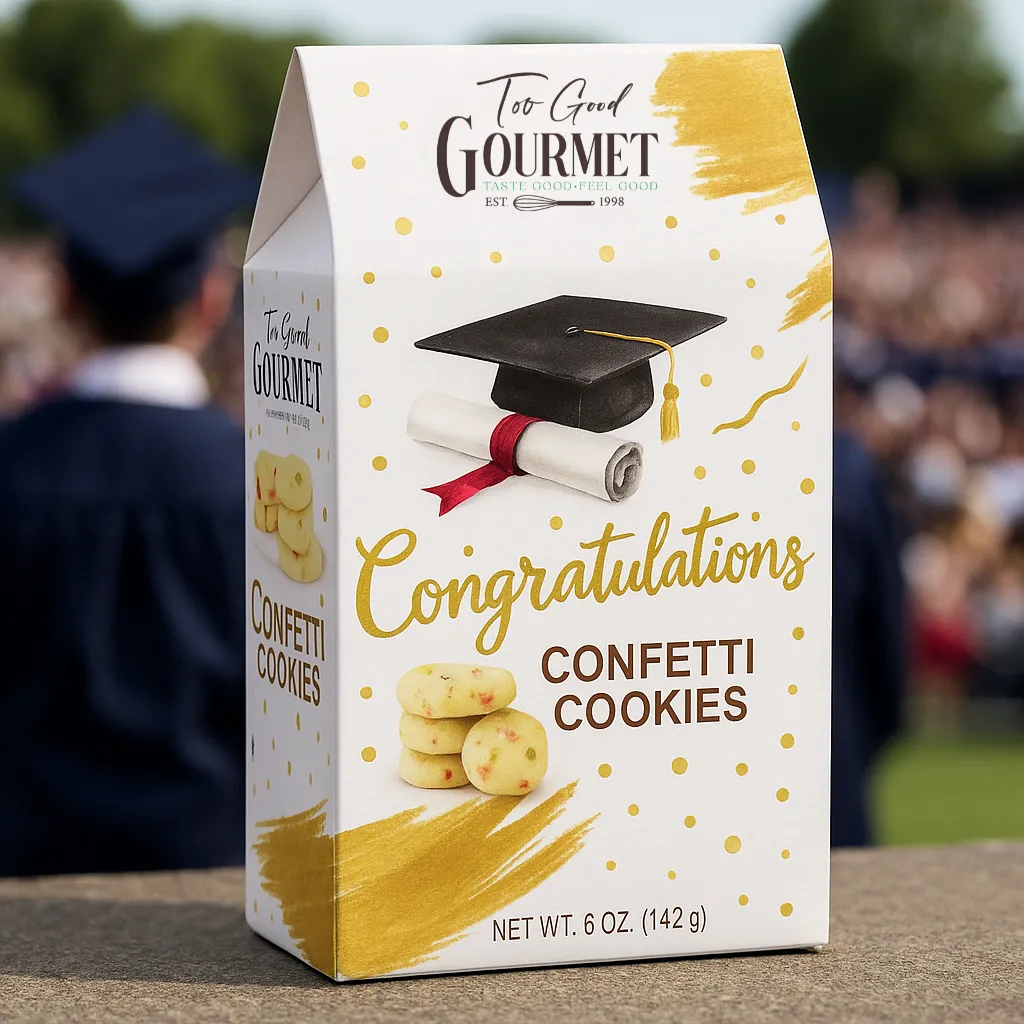 Confetti Crisp Cookies - Graduation Sentiment