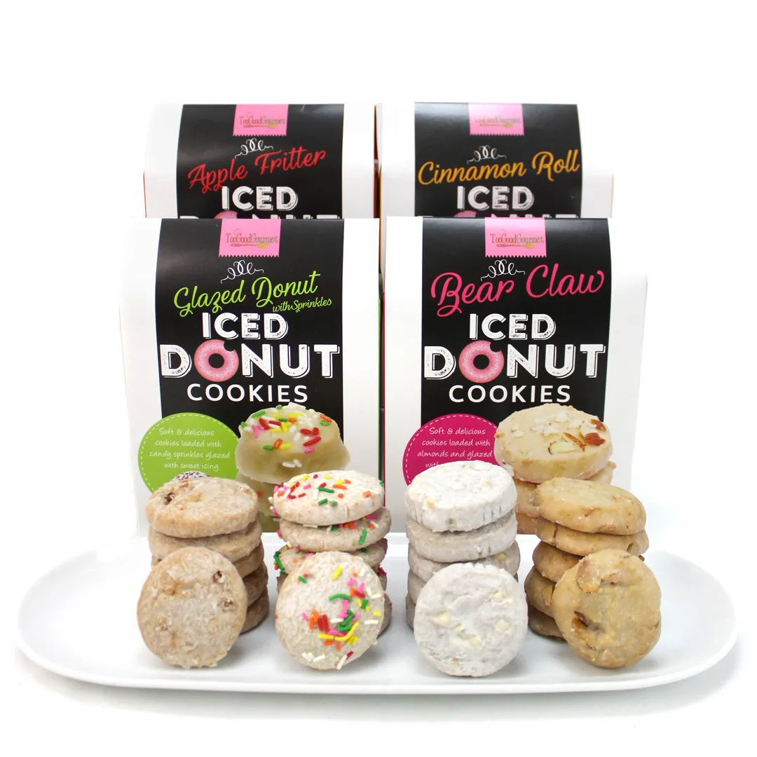 Donut Cookies - Glazed, Cinnamon, Apple Fritter