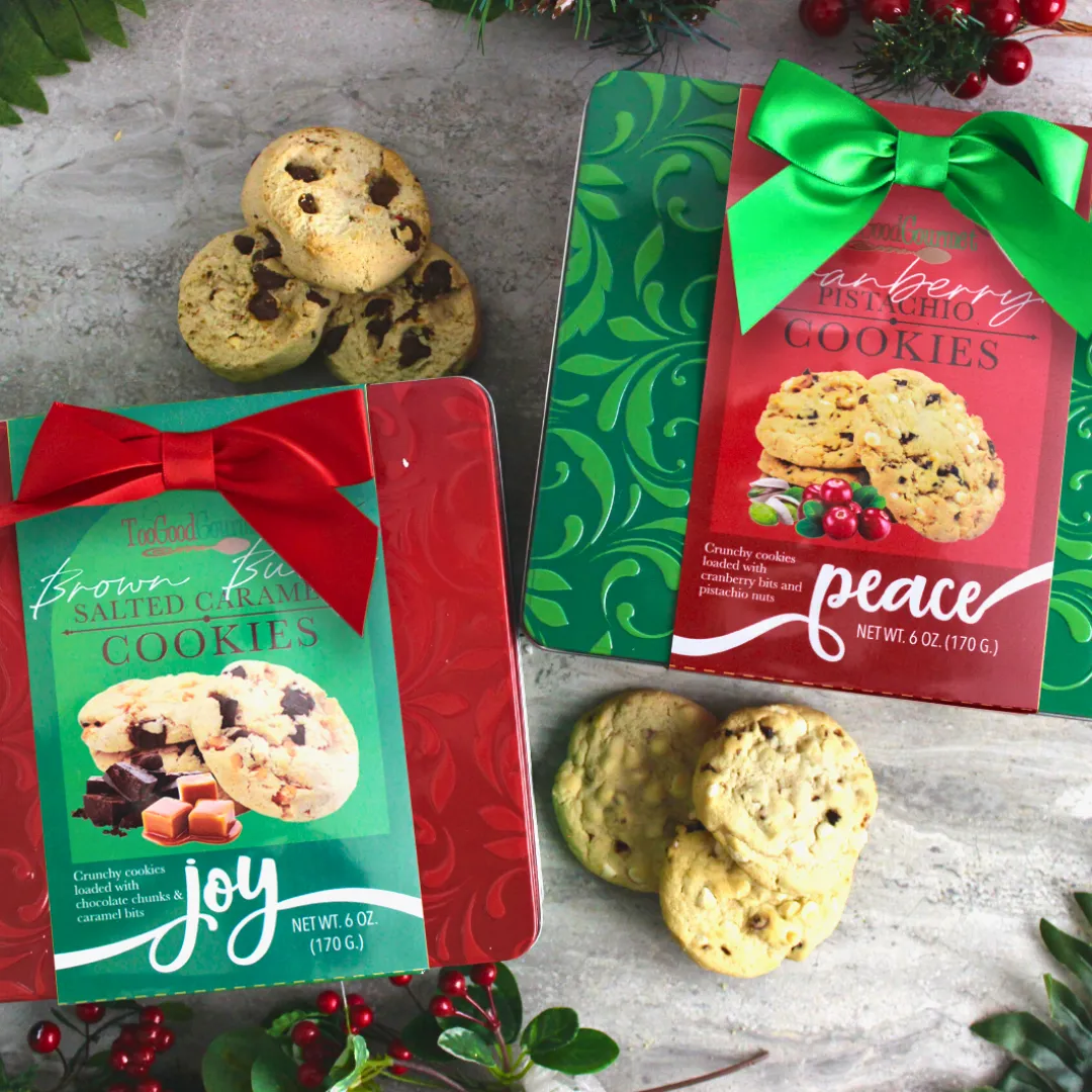 Elegant Tins - Salted Caramel & Cranberry Pistachio Cookies