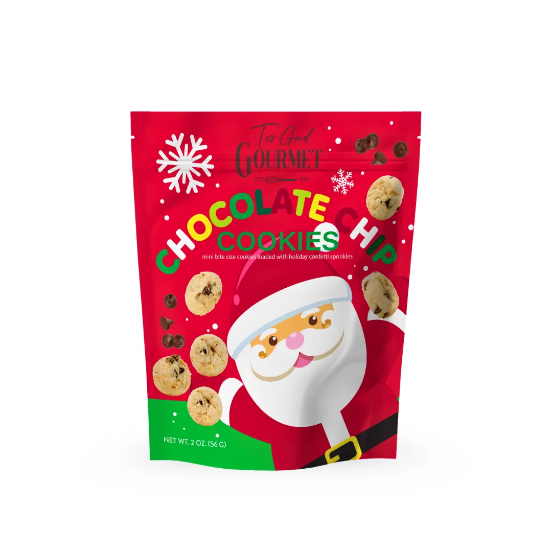 Holiday Bagged Crisp Cookies - Chocolate Chip & Funfetti 3oz