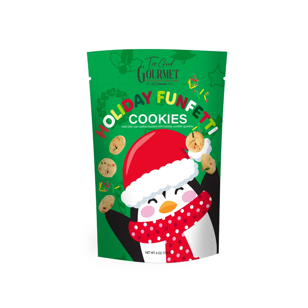 Holiday Bagged Crisp Cookies - Chocolate Chip & Funfetti 6oz