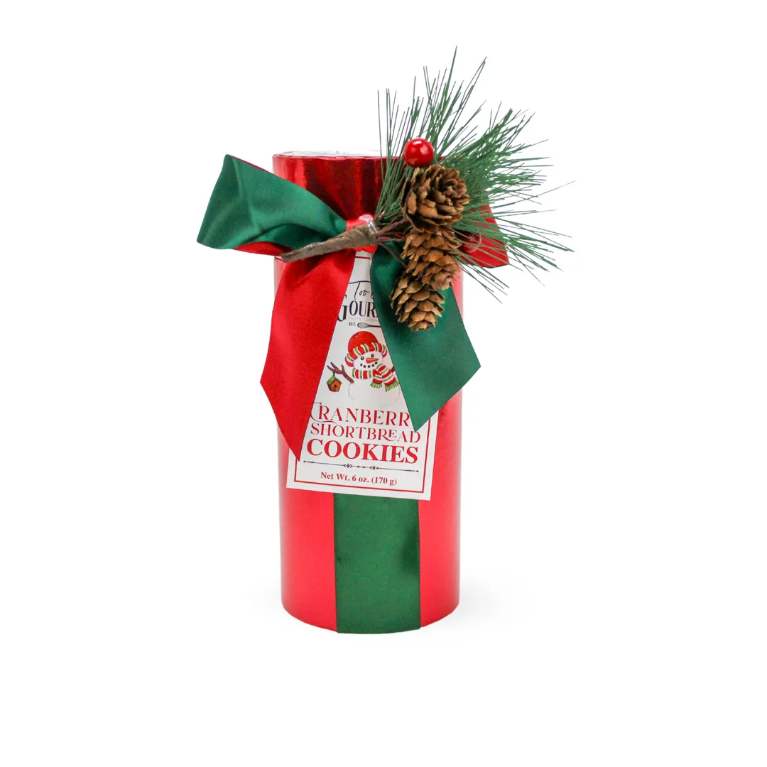 Metallic Deco Tube: White Chocolate & Cranberry Cookies