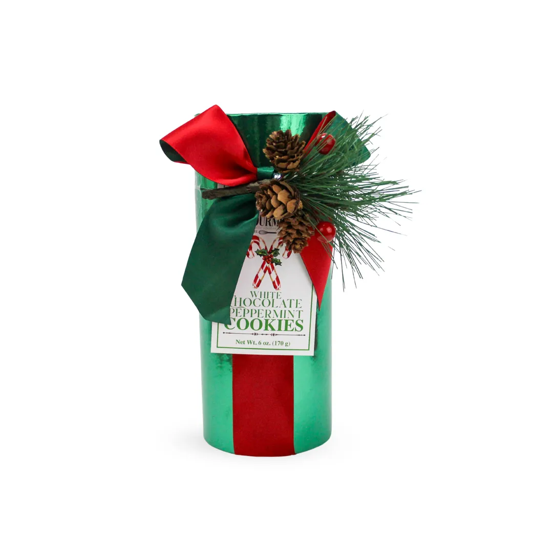 Metallic Deco Tube: White Chocolate & Cranberry Cookies