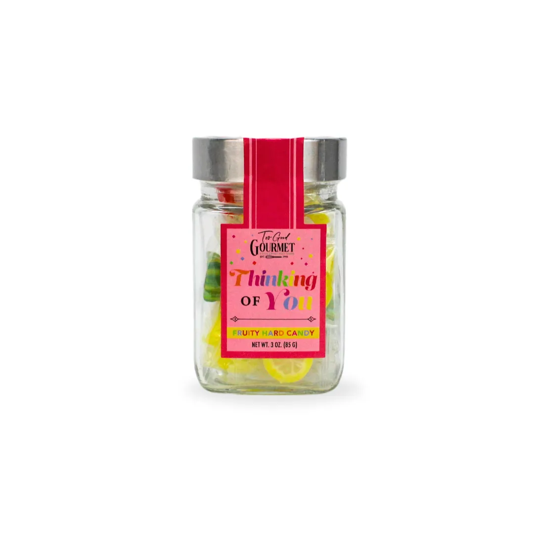 Sentiment Fruity Hard Candy Jars - Thank You, Happy Birthday