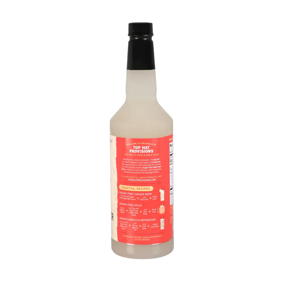 Top Hat Keto Sugar Free Diet Ginger Beer Syrup - 12pack of 32oz bottles