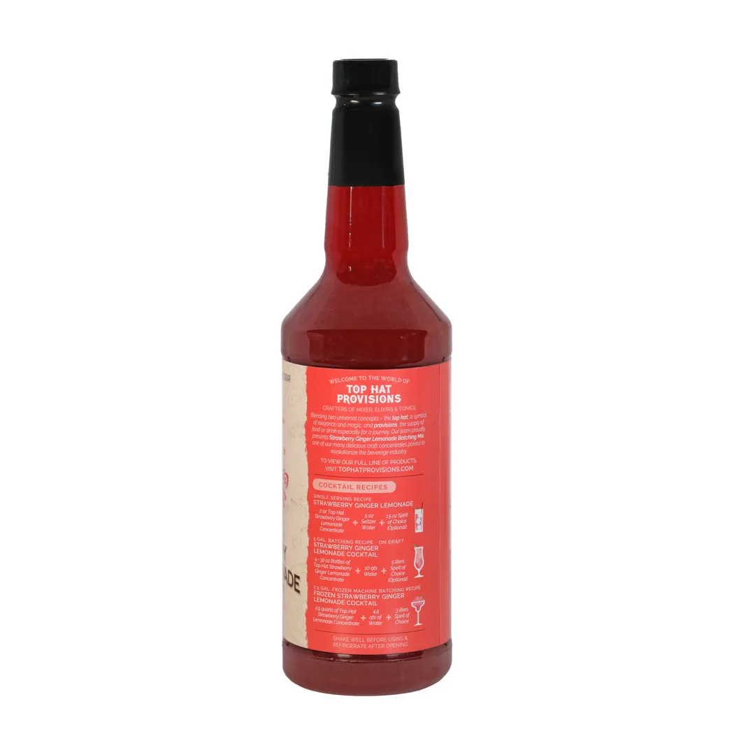 Top Hat Strawberry Ginger Lemonade Concentrate - 12x32oz case