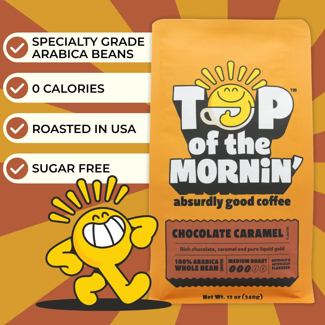 Chocolate Caramel Flavored Coffee | 12oz | Whole Bean & Ground