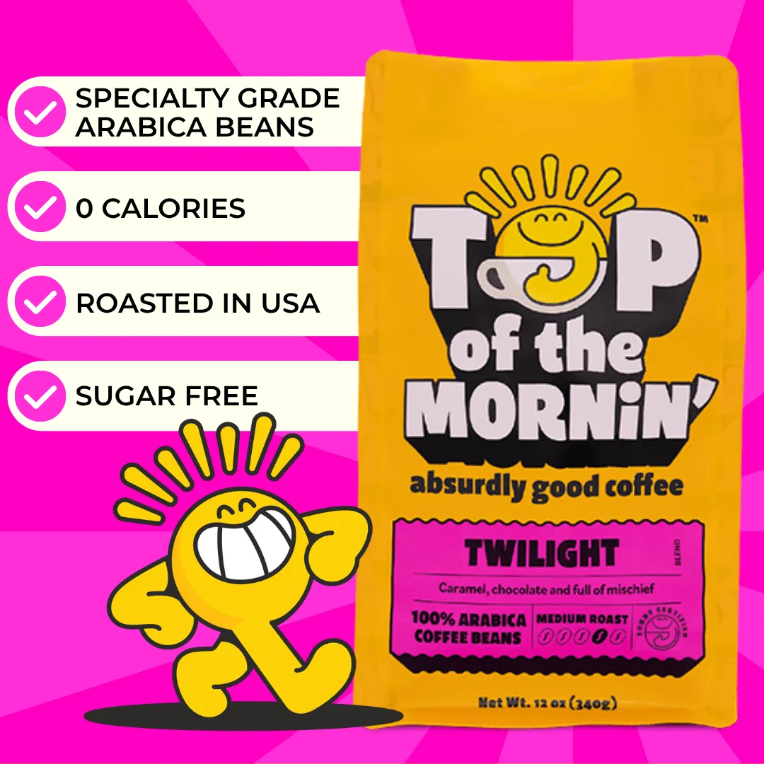 Twilight Medium Roast Coffee | 12oz | Whole Bean & Ground