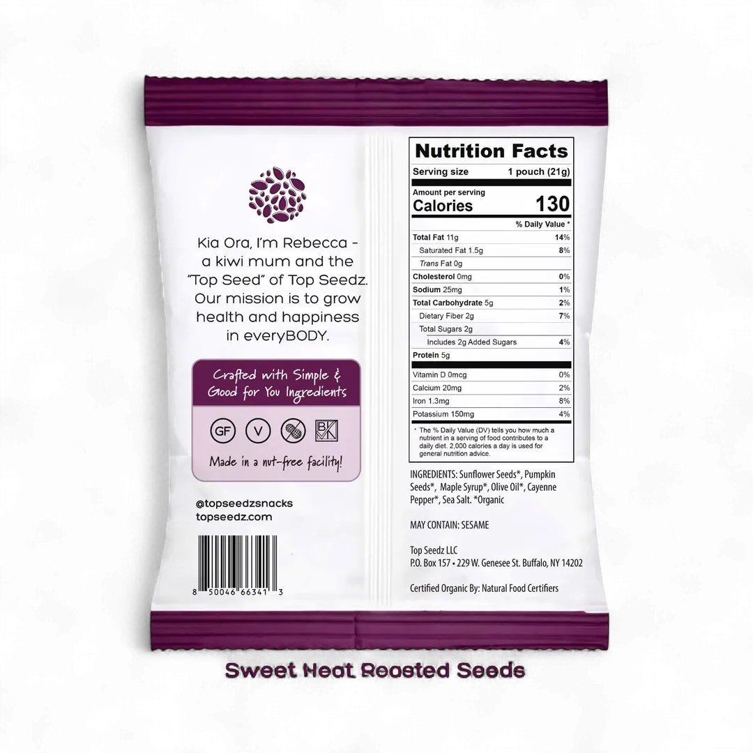 Sweet Heat Roasted Seeds Counter Display - 7.5oz - 4 Pack