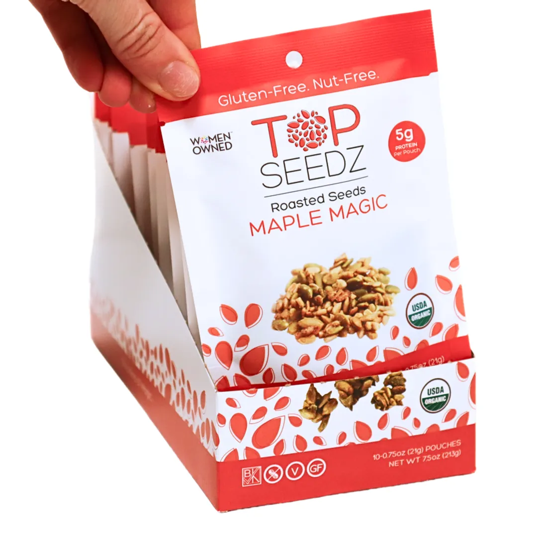 Maple Magic Roasted Seeds Counter Display  - 7.5oz - 4 Pack