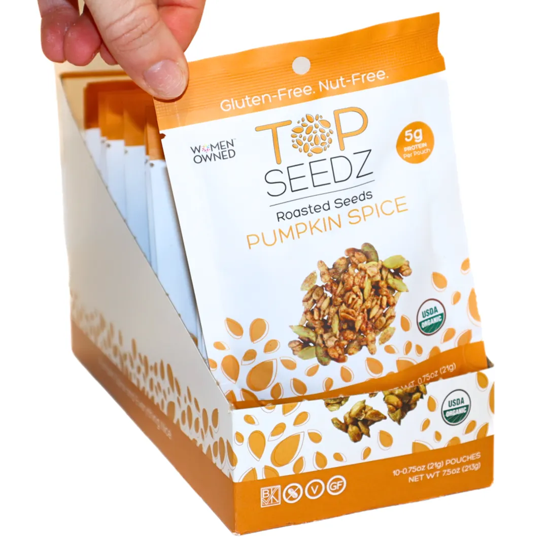 Pumpkin Spice Roasted Seeds Counter Display - 7.5oz - 4 Pack
