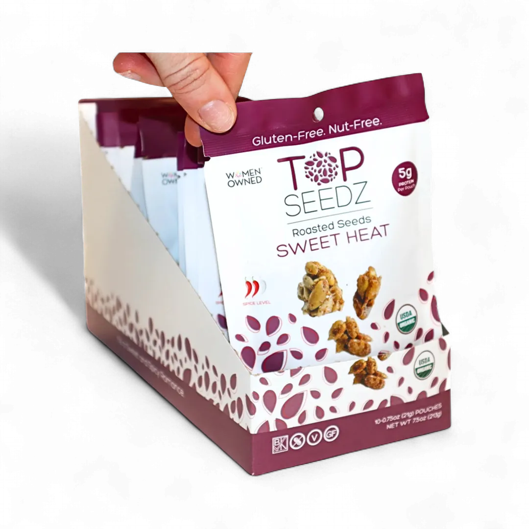 Sweet Heat Roasted Seeds Counter Display - 7.5oz - 4 Pack