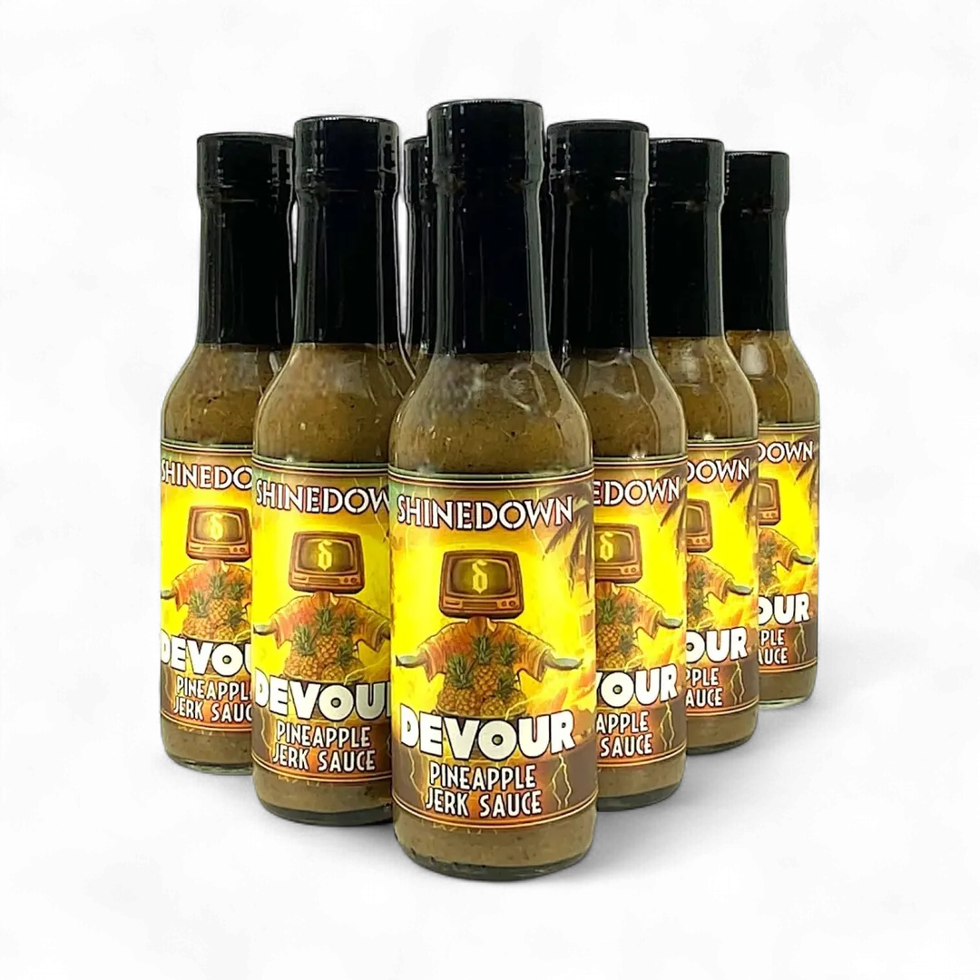 Shinedown's Devour Pineapple Jerk | 5oz Bottle | Heat Level 4/10