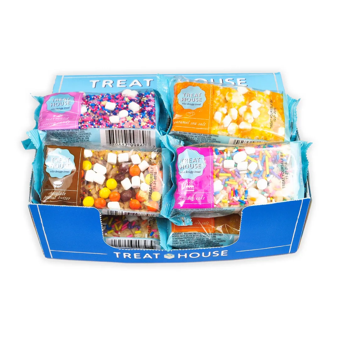 Birthday Cake Krispie Rice Treat Bars