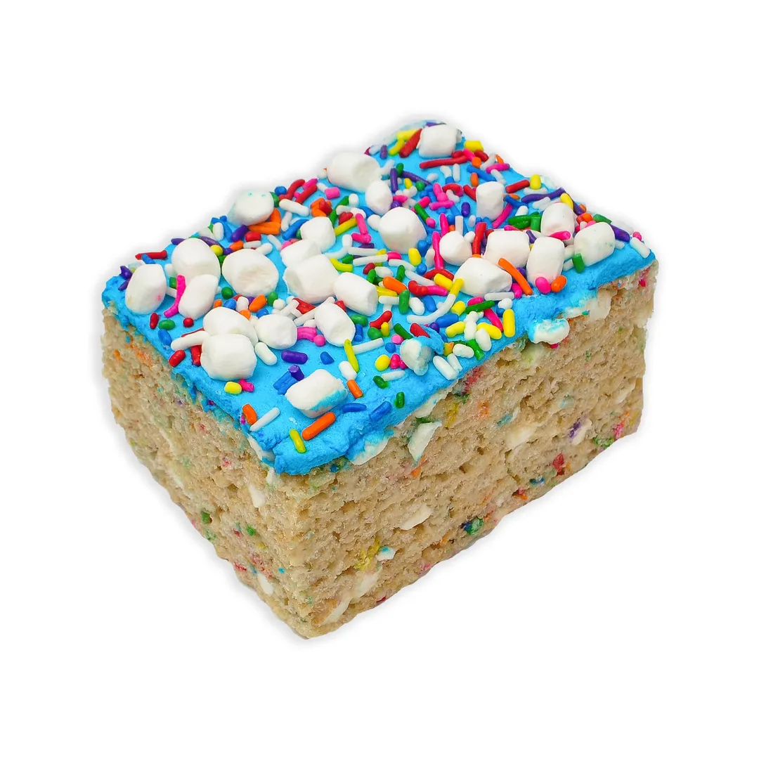 Jumbo Birthday Cake Krispie Rice Treat Bars