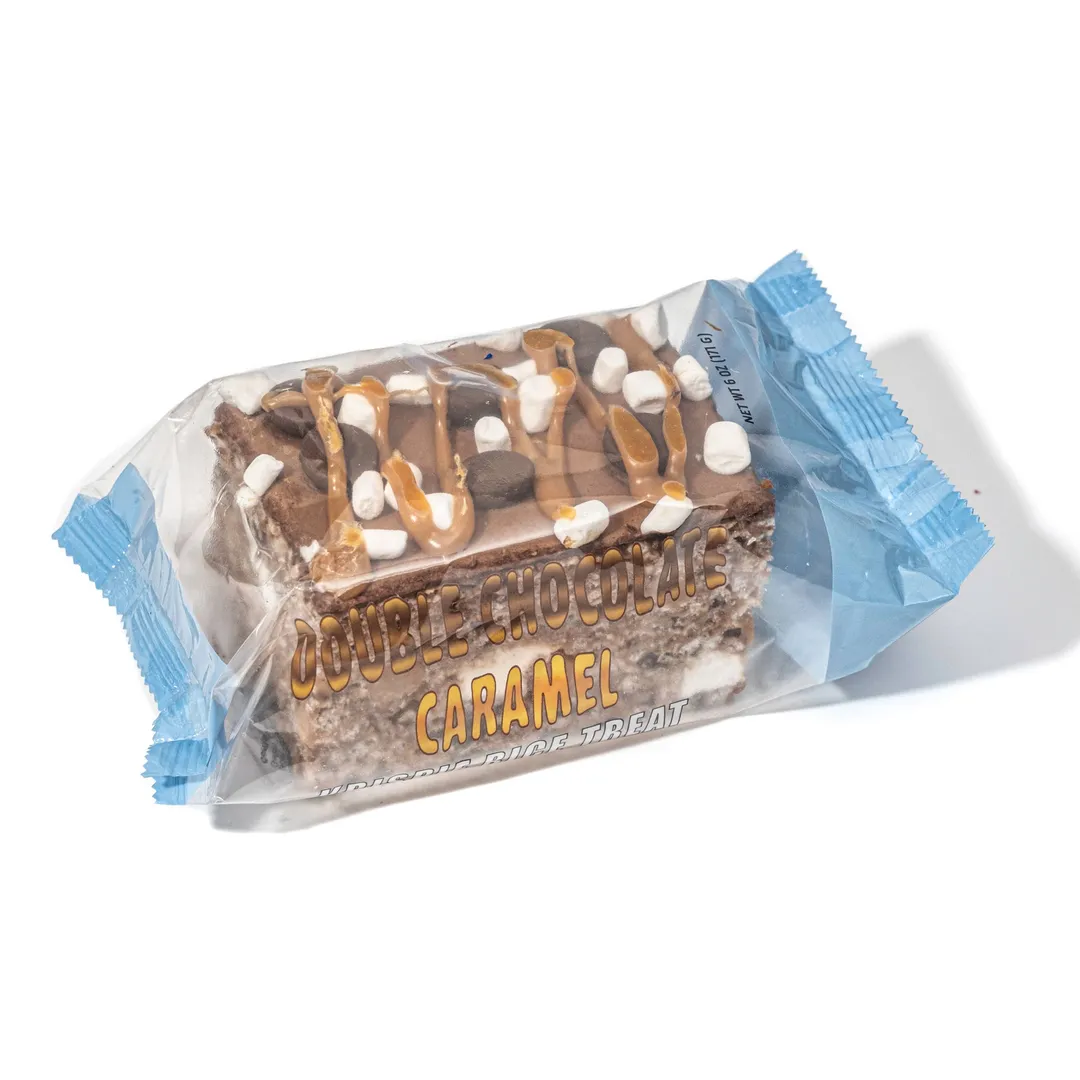 Jumbo Double Chocolate Caramel Krispie Rice Treat Bars