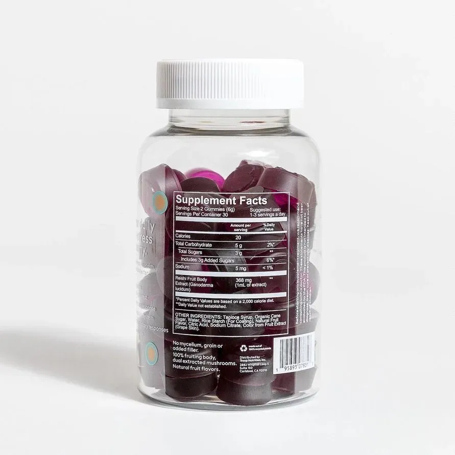 Reishi Mushroom Gummies For Stress, Sleep, Immunity