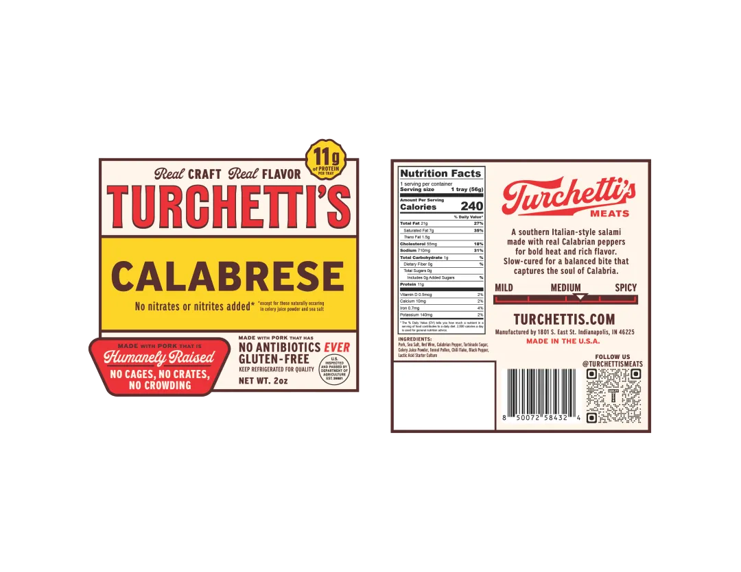 2026 Good Food Award Winner – Calabrese Salami Snack Tray, 2oz