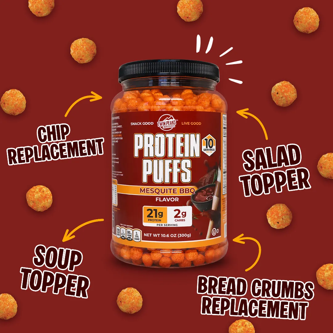 Twin Peaks Ingredients Mesquite BBQ Protein Puffs 10.6 oz (300g)