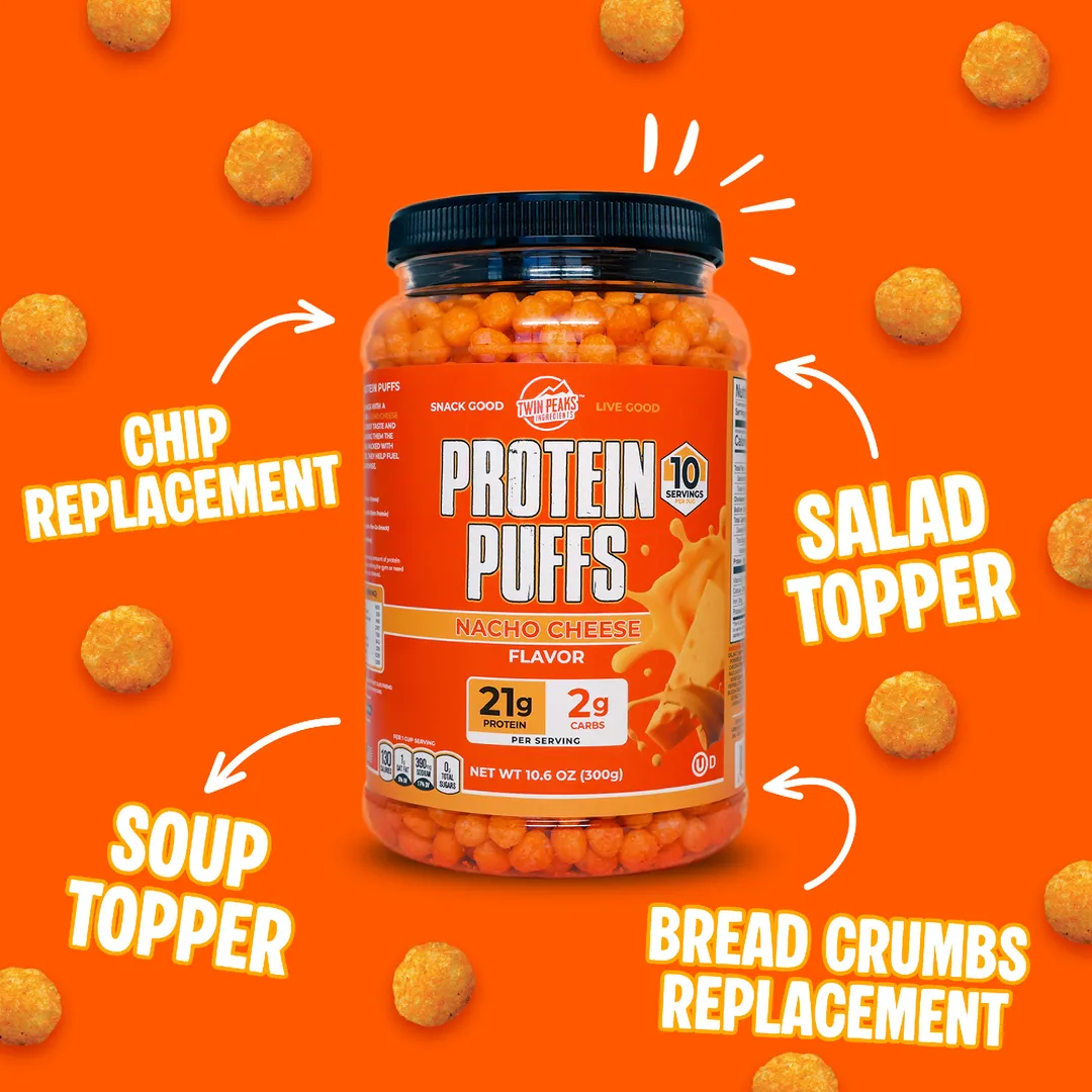 Twin Peaks Ingredients Nacho Cheese Protein Puffs 10.6 oz (300g)