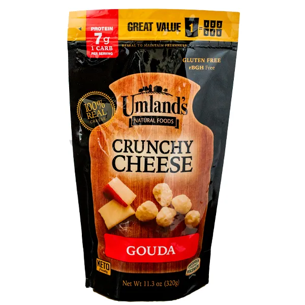 Umland's Crunchy Cheese Mixed Case- 11.3 oz Value Size Resealable Bag