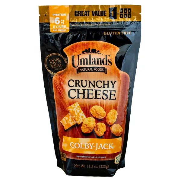 Umland's Crunchy Cheese Mixed Case- 11.3 oz Value Size Resealable Bag