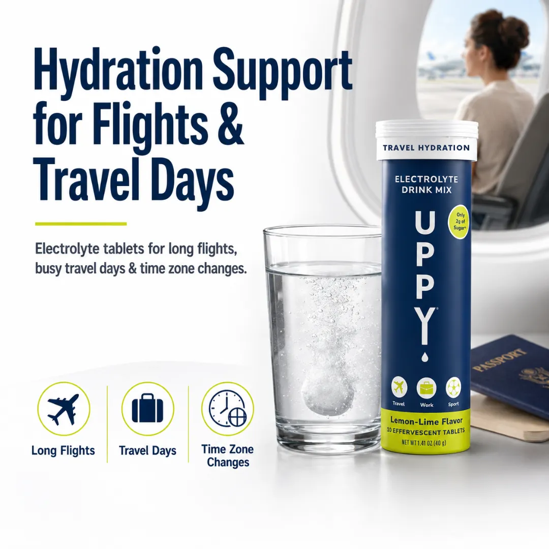 Uppy! Lemon-Lime Travel Essential Electrolyte Drink Mix 