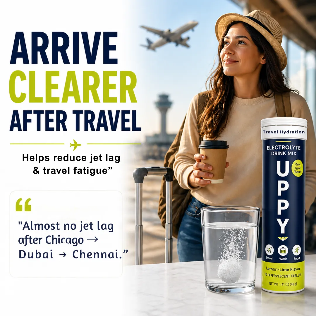 Uppy! Lemon-Lime Travel Essential Electrolyte Drink Mix 
