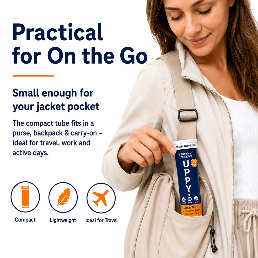 Uppy! Orange Travel Essential Electrolyte Drink Mix