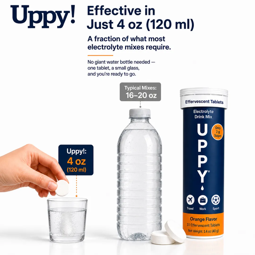 Uppy! Orange Travel Essential Electrolyte Drink Mix