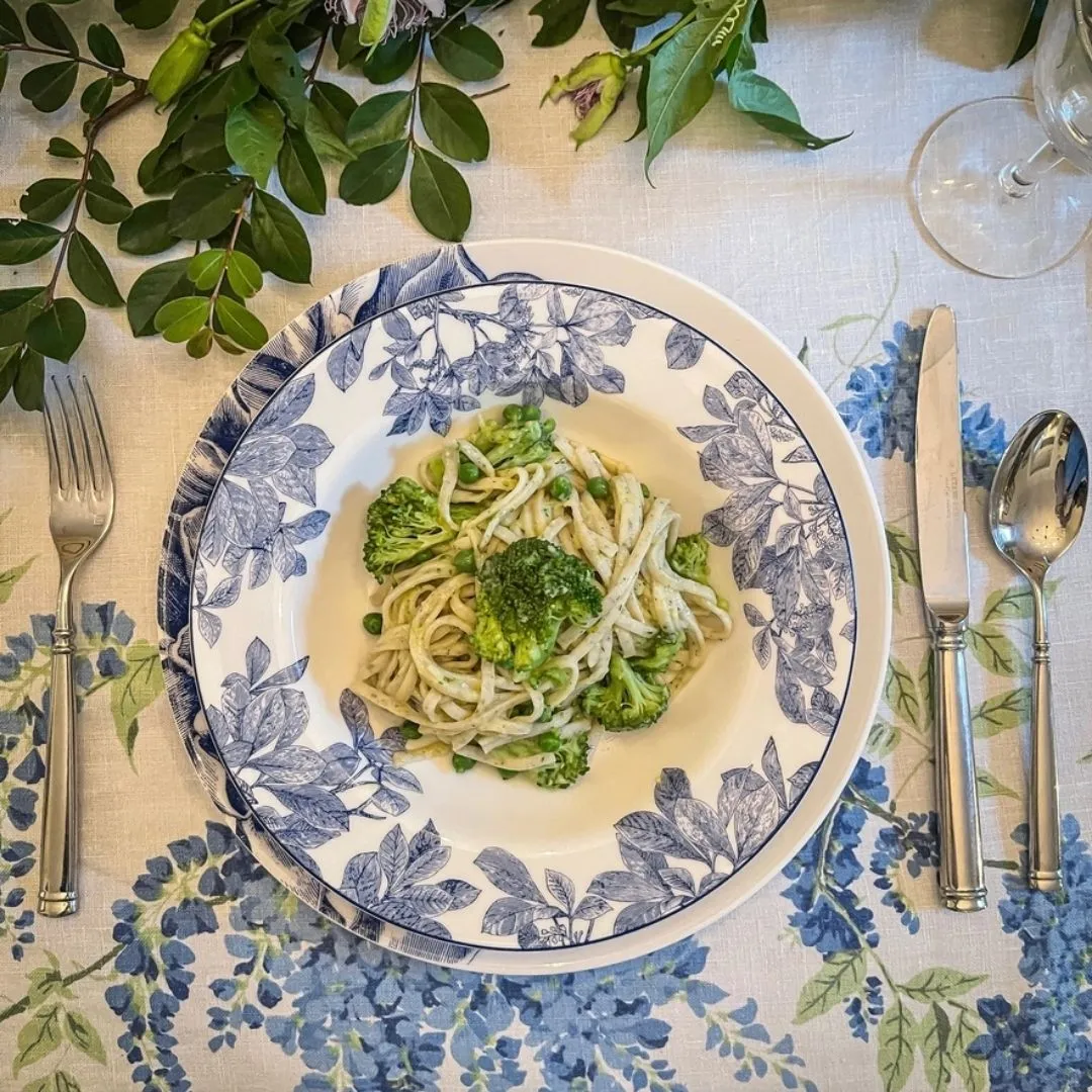 Roasted Garlic and Basil Fettuccine