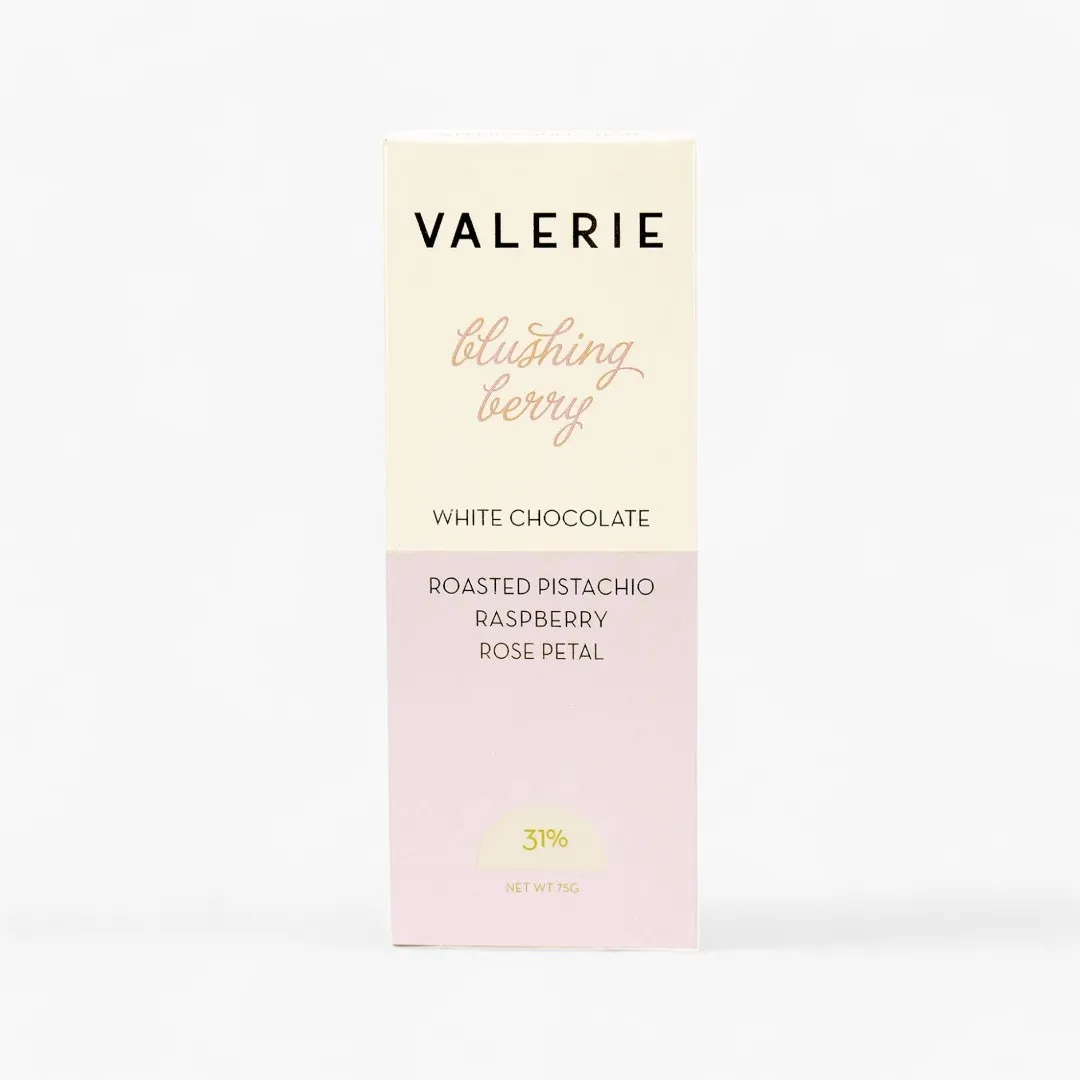 Blushing Berry Bar - White Chocolate with Pistachio & Rose (75g)
