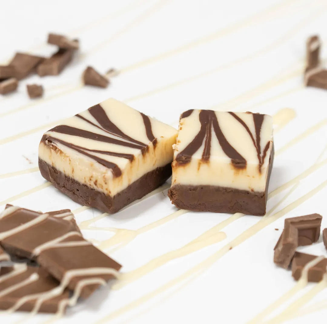 Chocolate Vanilla Swirl 6 lb. Fudge Slab