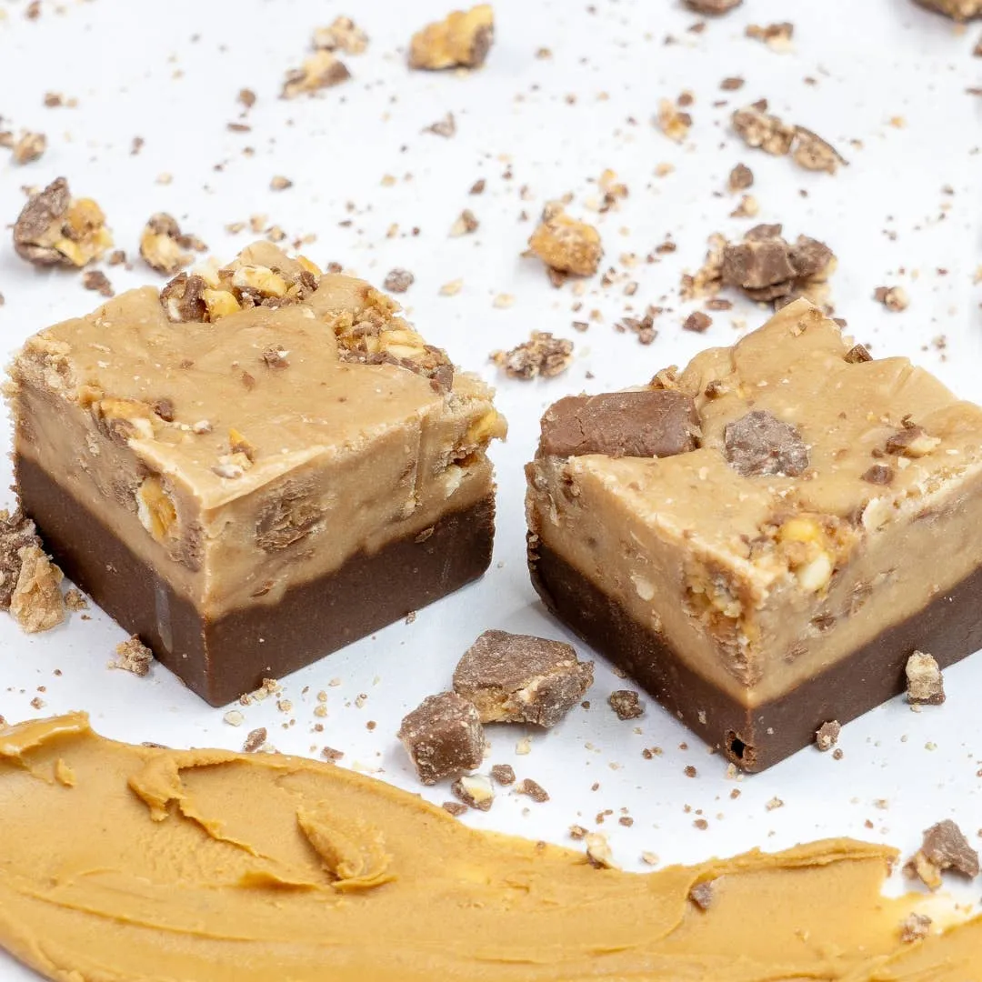 Peanut Butter Fudge with Snickers 1/2 lb. Fudge Bar